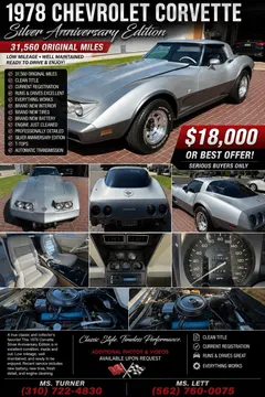 1978 Chevrolet Corvette Silver Anniversary Edition