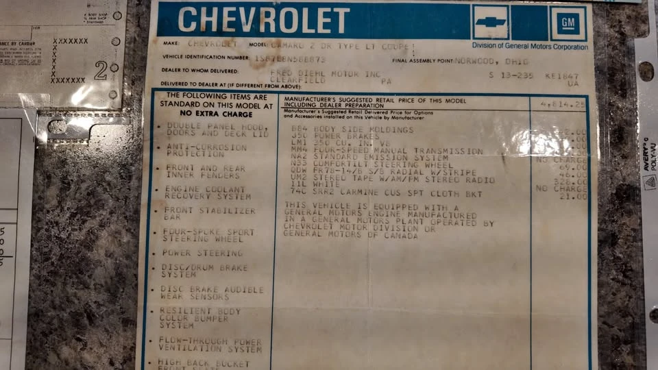1978 Chevrolet Camaro 2nd Gen - Image 4 of 20