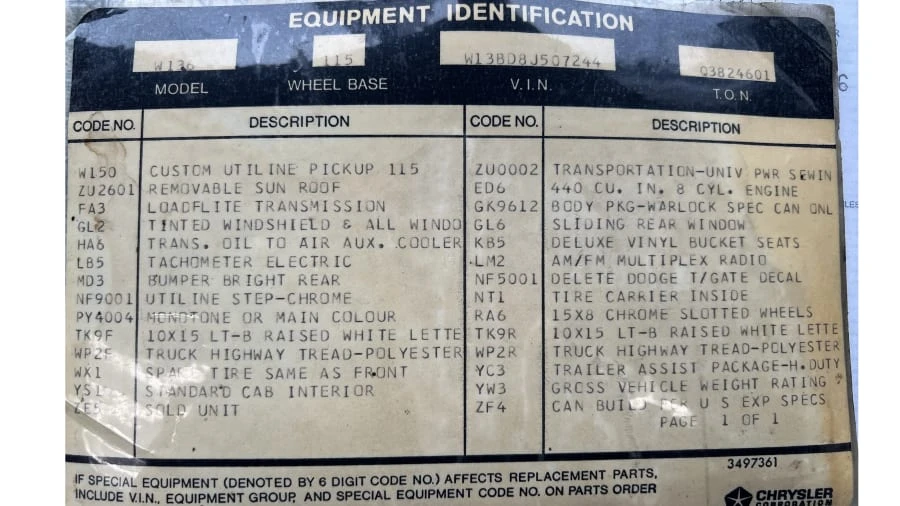 1978 Dodge D Series 3rd Gen - Image 16 of 18
