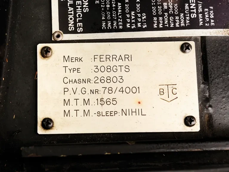 1978 Ferrari 308 GTS - Image 9 of 16