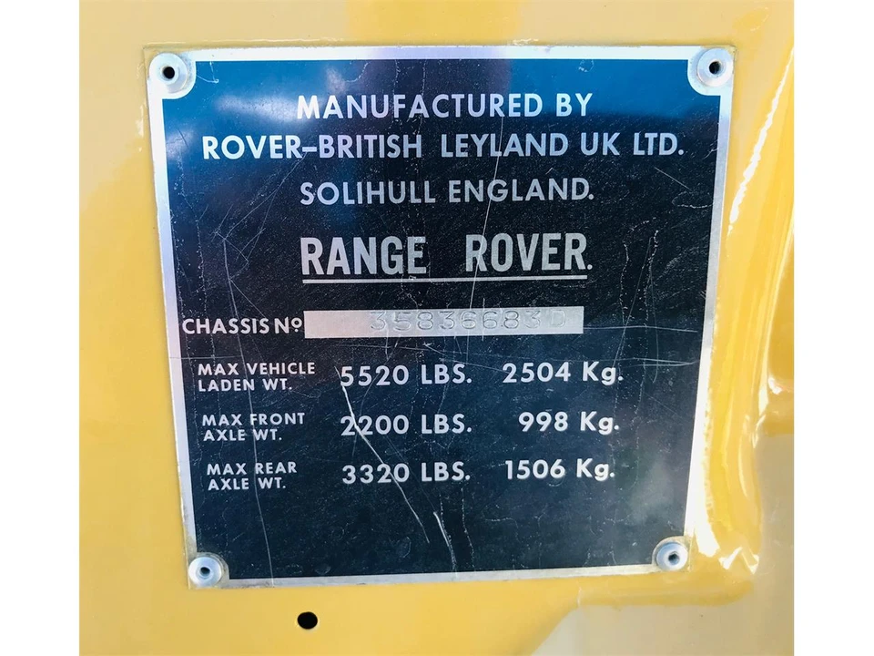 1978 Land Rover Range Rover Classic - Image 24 of 31