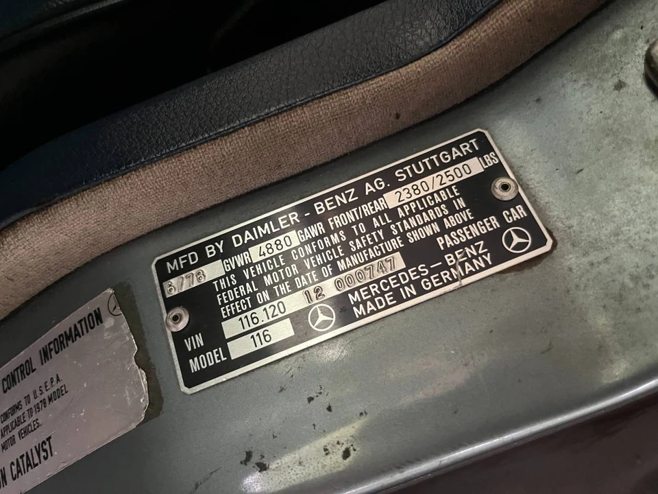 1978 Mercedes-Benz W116 S-Class - Image 21 of 24