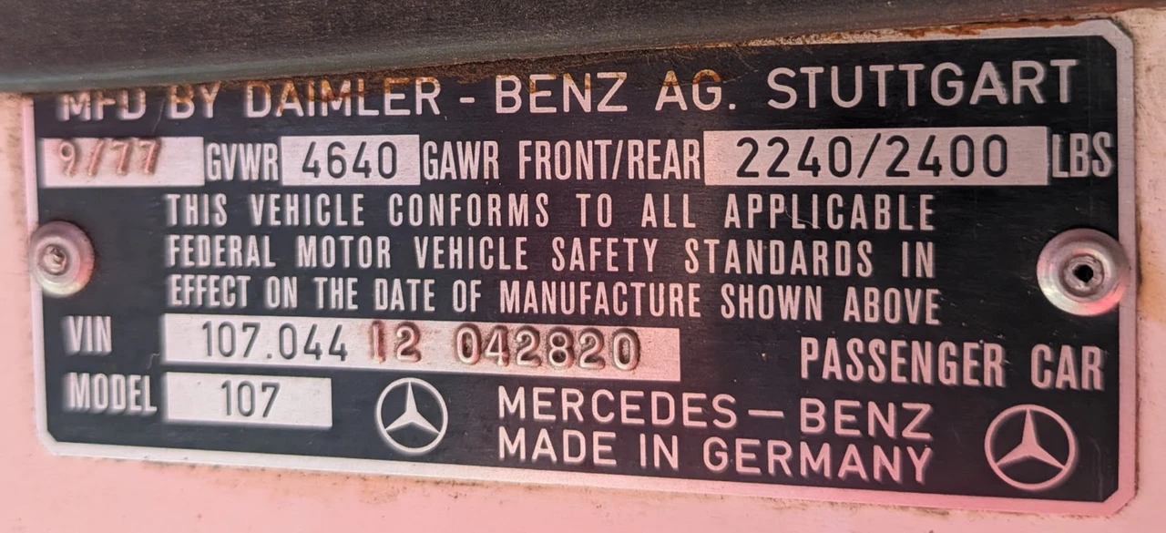 1978 Mercedes-Benz R107 SL-Class - Image 2 of 31
