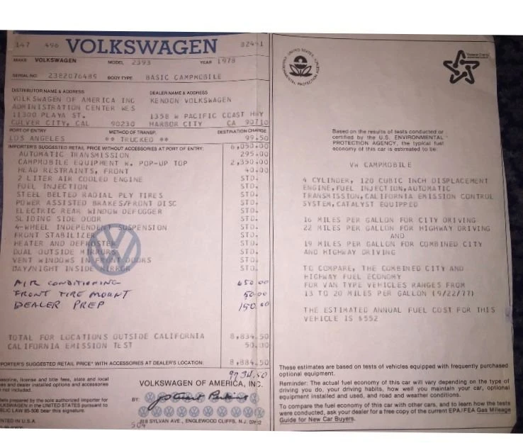 1978 Volkswagen Bay-Window Camper - Image 15 of 16