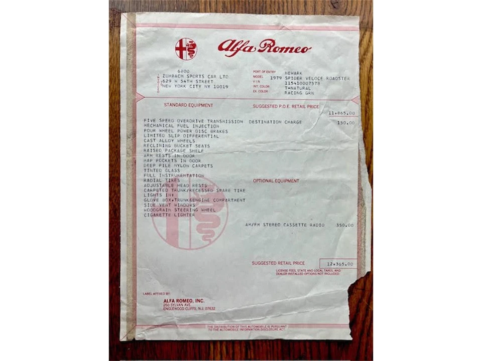 1979 Alfa Romeo Series 2 - Image 5 of 5