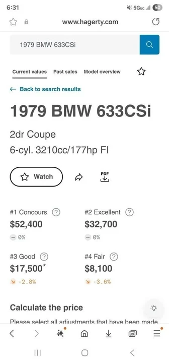 1979 BMW E24 6 Series - Image 20 of 20