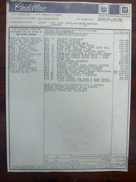 1979 Cadillac DeVille 5th Gen - Image 2 of 21
