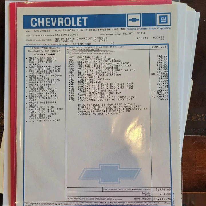 1979 Chevrolet K5 Blazer 2nd Gen - Image 14 of 21