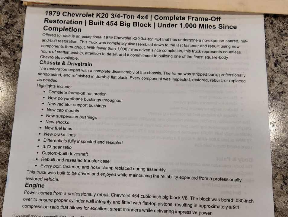 1979 Chevrolet C/K 3rd Gen - Image 6 of 31