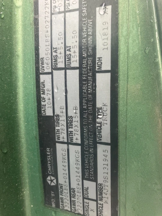 1979 Dodge Power Wagon - Image 10 of 12