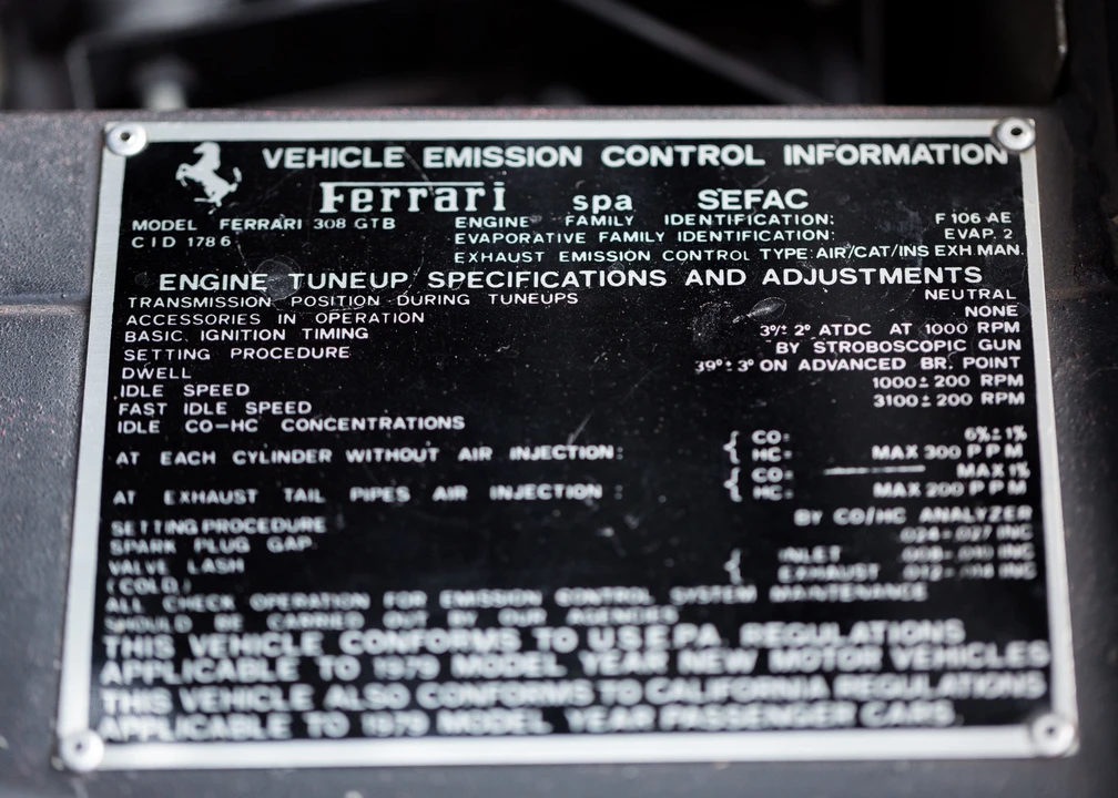 1979 Ferrari 308 GTB - Image 31 of 31