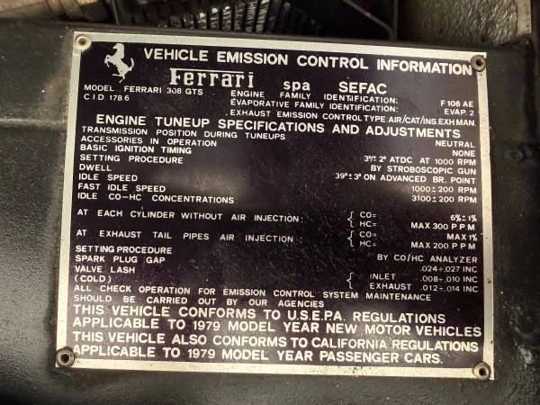 1979 Ferrari 308 GTS - Image 21 of 21