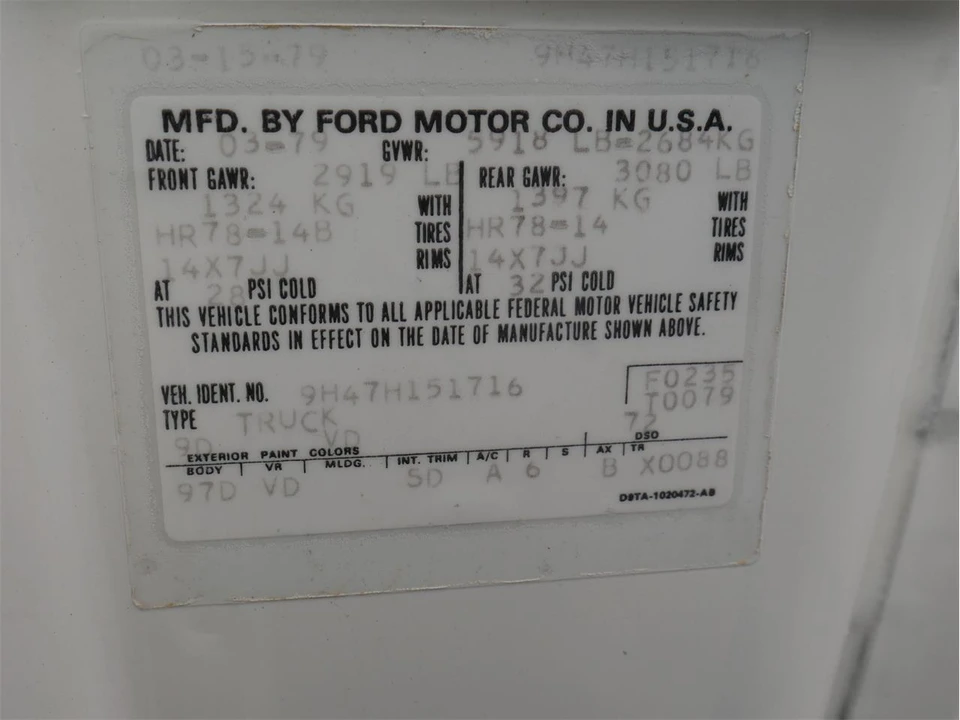 1979 Ford Ranchero 5th-7th Gen - Image 5 of 31