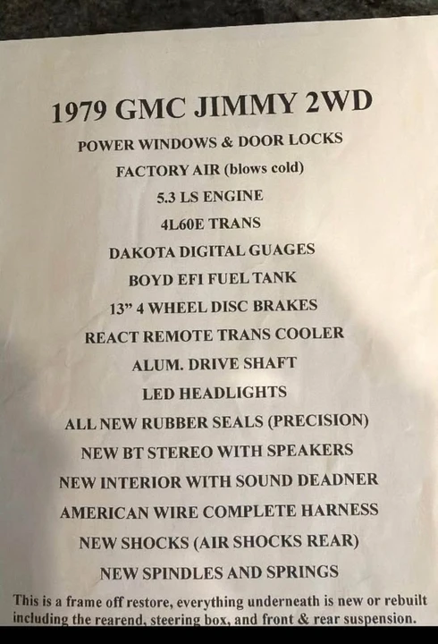 1979 GMC Jimmy 2nd Gen - Image 13 of 13