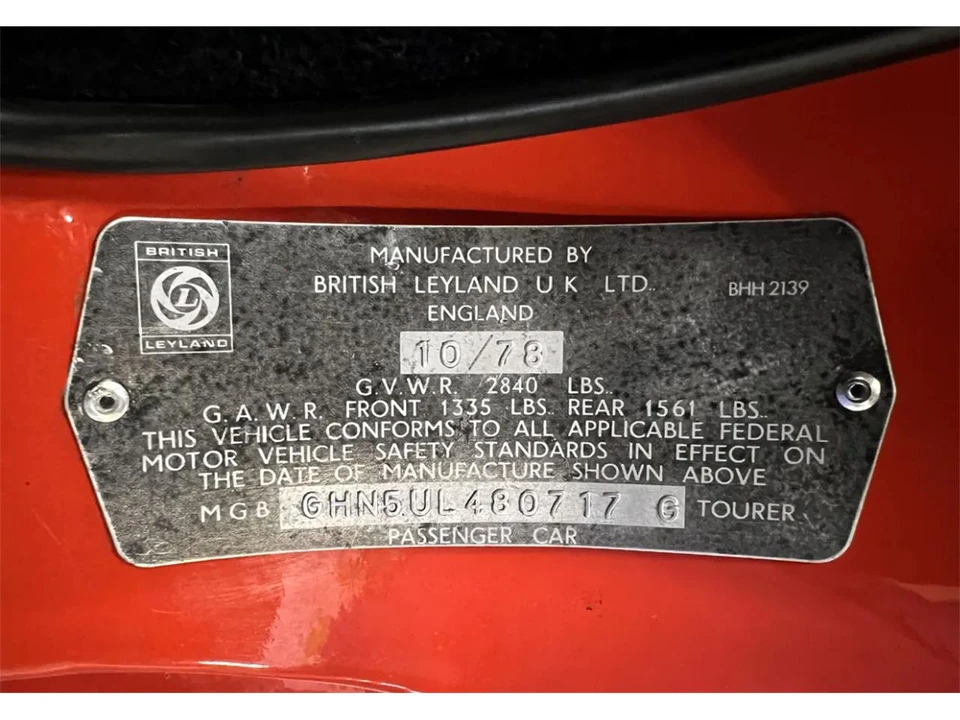 1979 MG MGB Roadster - Image 17 of 25