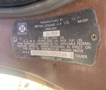 1979 MG MGB Roadster - Image 14 of 17