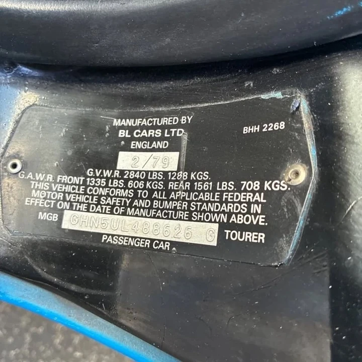 1979 MG MGB Roadster - Image 10 of 10
