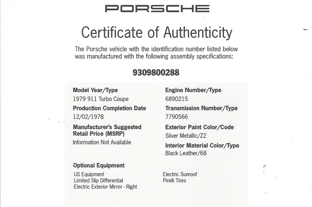 1979 Porsche 930 Turbo - Image 5 of 6