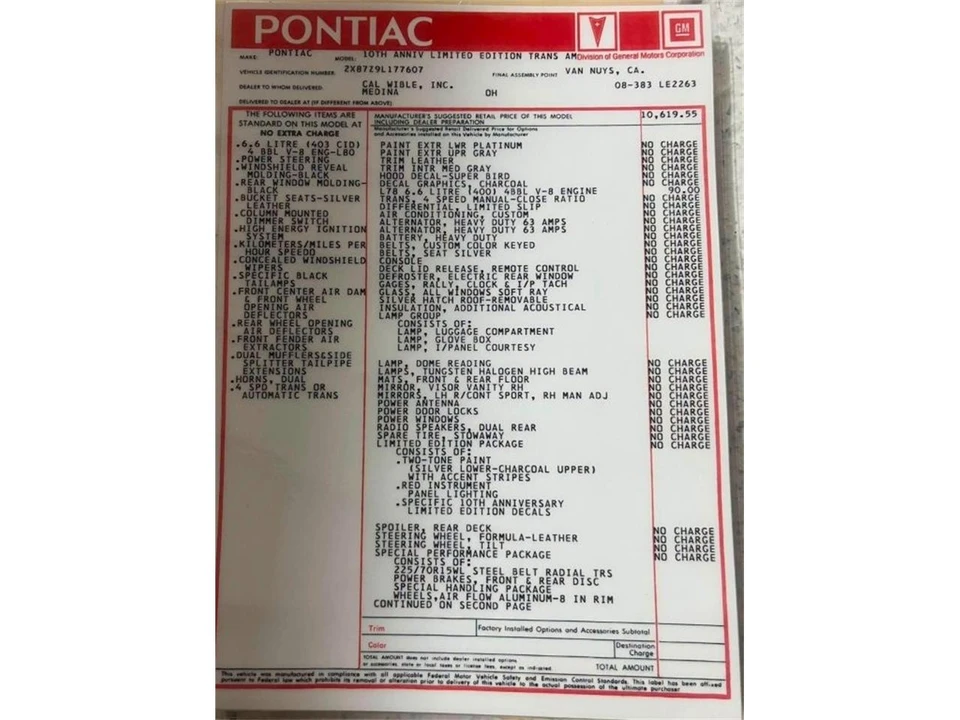 1979 Pontiac Firebird Trans Am 2nd Gen - Image 16 of 31