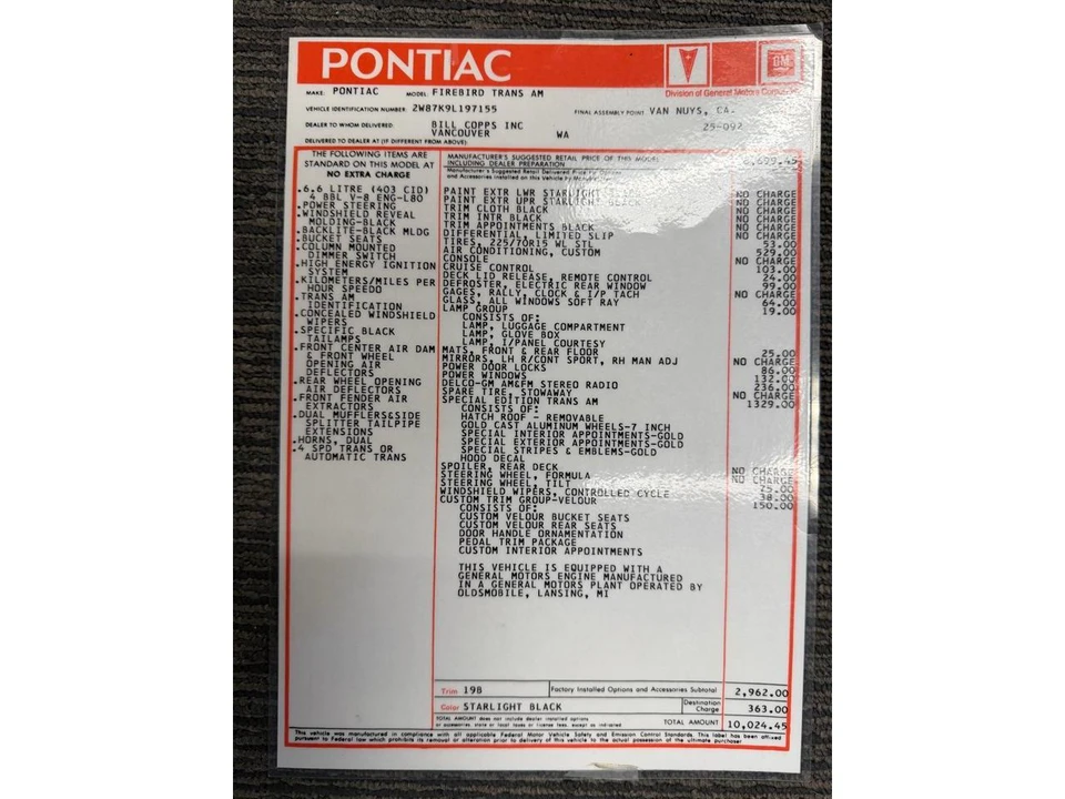 1979 Pontiac Firebird Trans Am 2nd Gen - Image 6 of 31