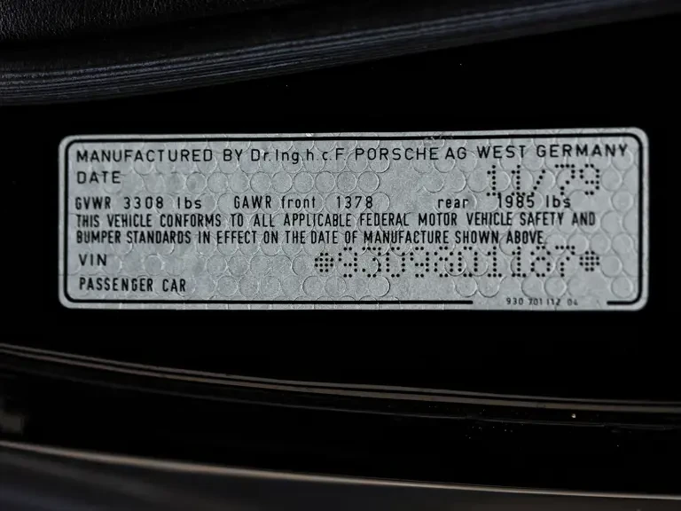 1979 Porsche 930 Turbo - Image 23 of 28