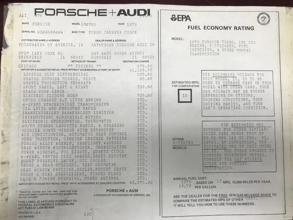 1979 Porsche 930 Turbo - Image 9 of 31