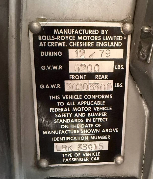1979 Rolls-Royce Silver Wraith II - Image 18 of 18