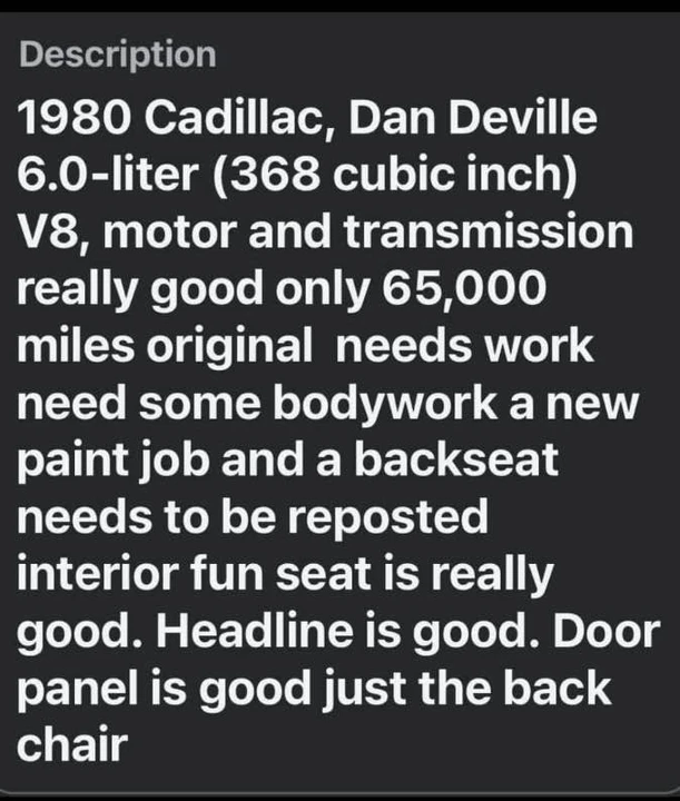 1980 Cadillac DeVille 5th Gen - Image 8 of 8