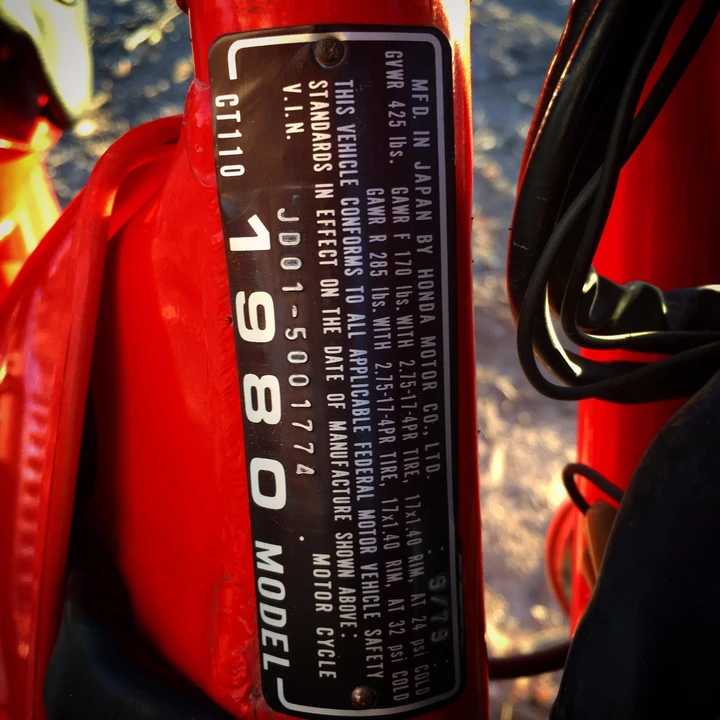 1980 Honda CT110 - Image 18 of 18
