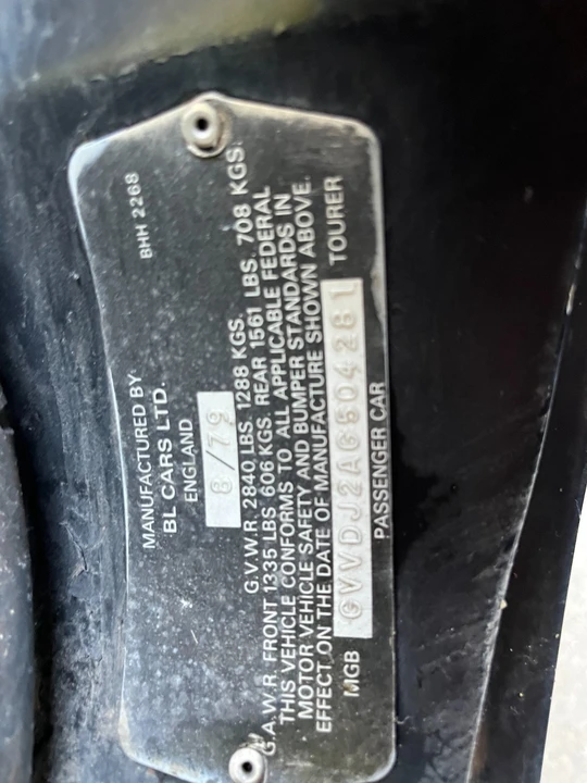 1980 MG MGB - Image 8 of 19