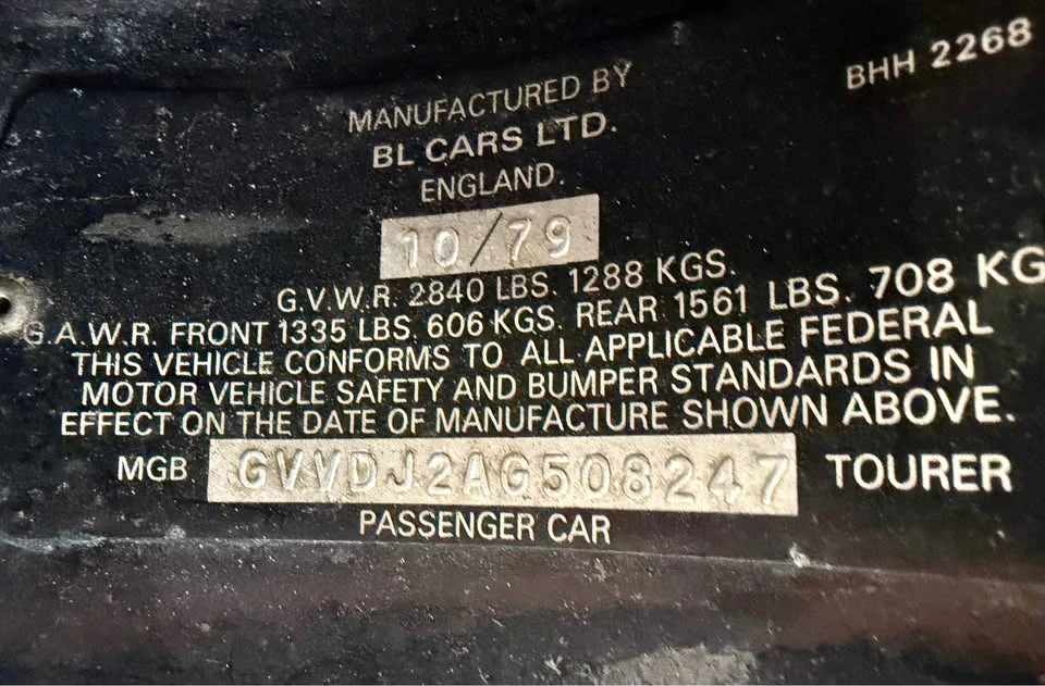 1980 MG MGB Roadster - Image 18 of 19