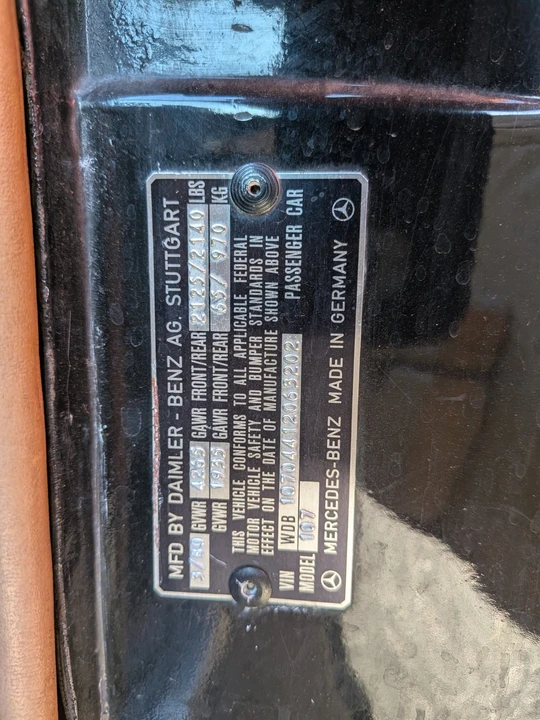 1980 Mercedes-Benz R107 SL-Class - Image 9 of 14