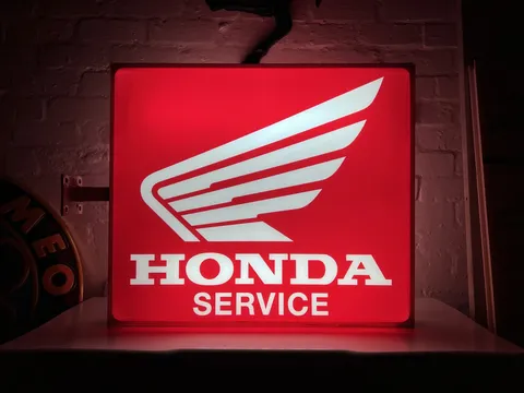 Honda Motorcycle Service Illuminated Dealer Sign