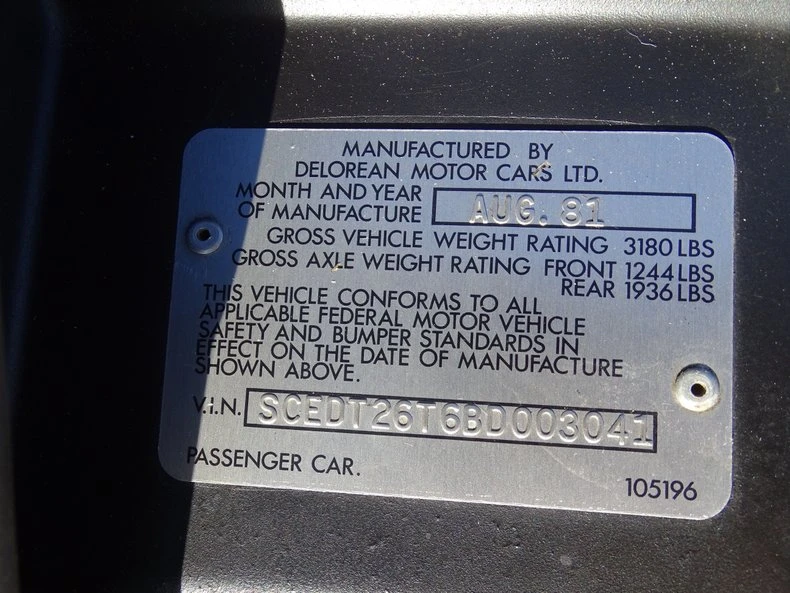 1981 DeLorean DMC-12 - Image 22 of 22