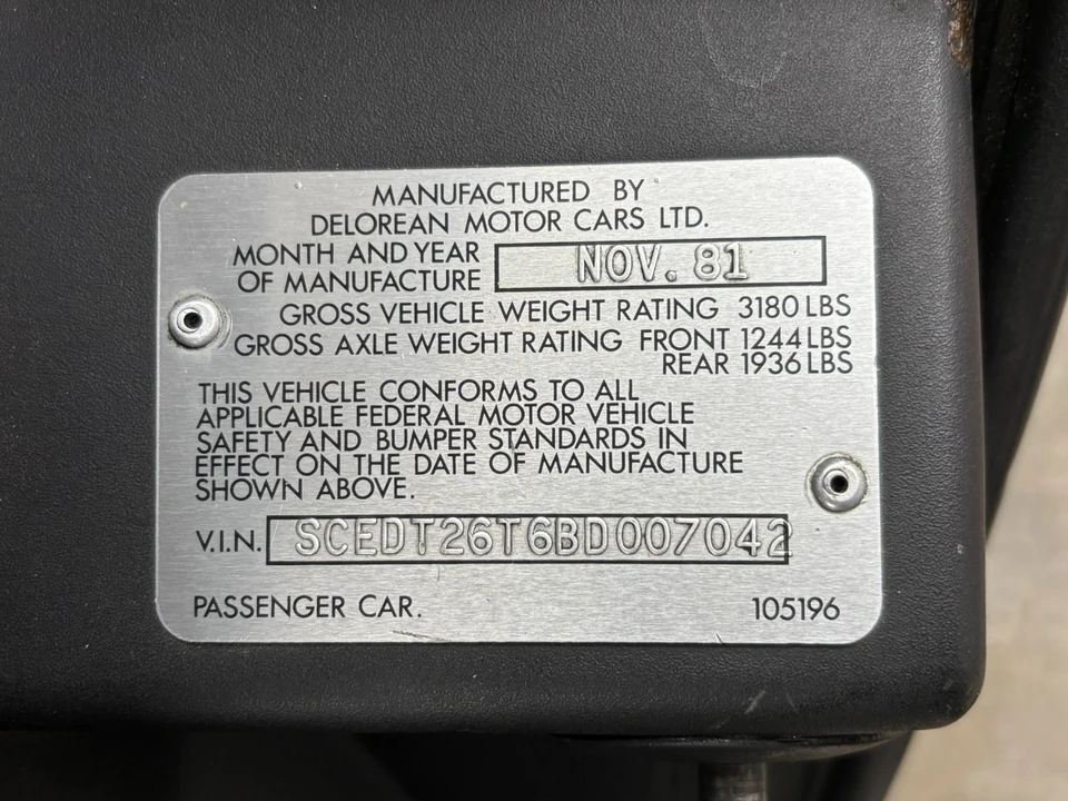 1981 DeLorean DMC-12 - Image 20 of 21