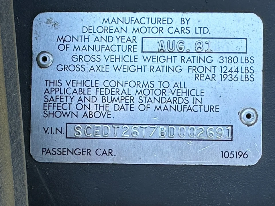 1981 DeLorean DMC-12 - Image 2 of 20