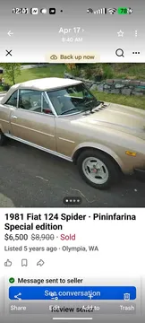 1981 Fiat 124 Spider Pininfarina Anniversary