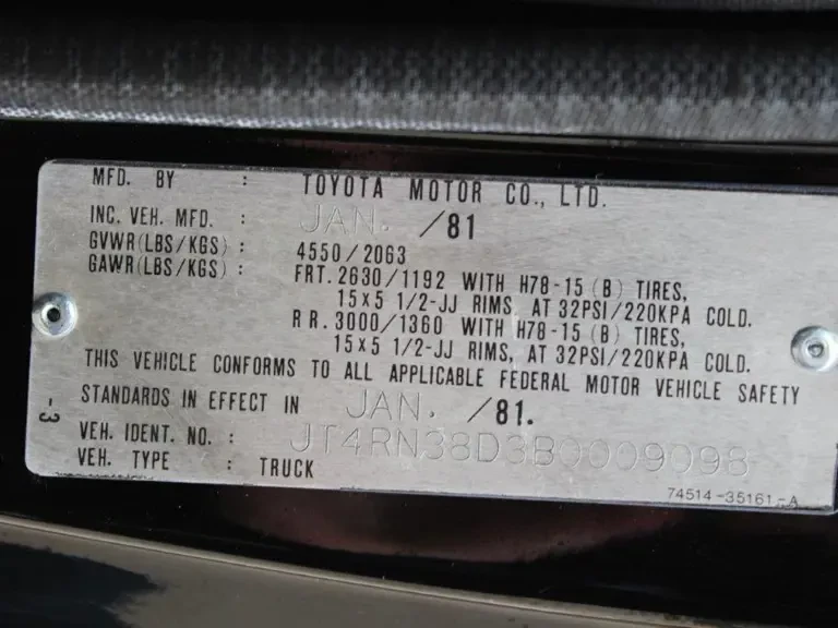 1981 Toyota Hilux 3rd Gen - Image 22 of 31