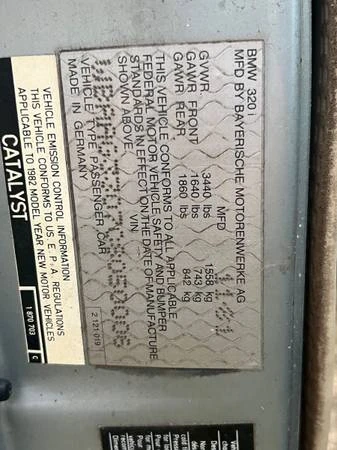 1982 BMW E21 3 Series - Image 9 of 14