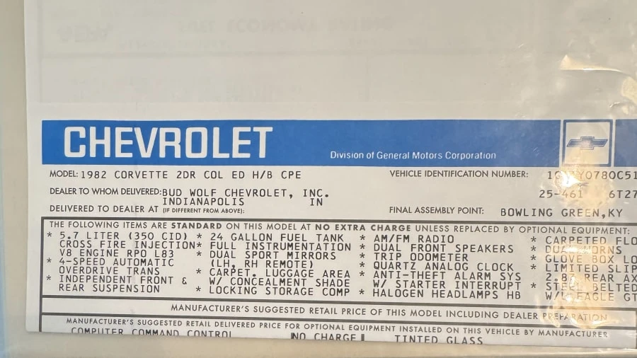 1982 Chevrolet Corvette C3 - Image 25 of 26