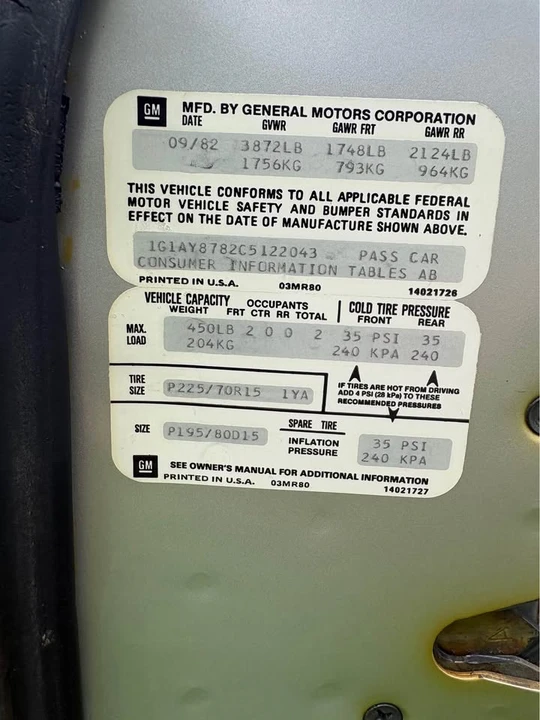 1982 Chevrolet Corvette C3 - Image 16 of 19