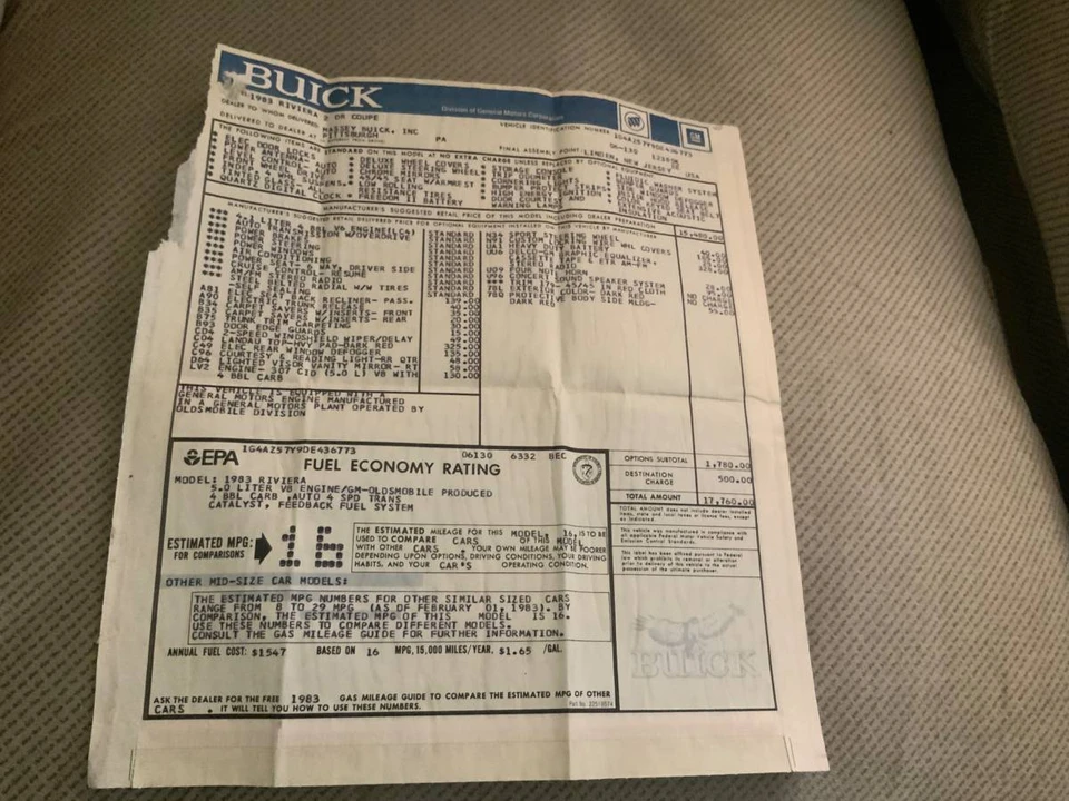 1983 Buick Riviera 4th-7th Gen - Image 14 of 17