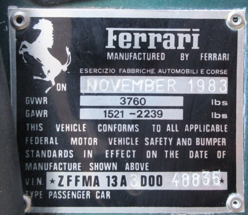 1983 Ferrari 308 GTS QV - Image 18 of 21