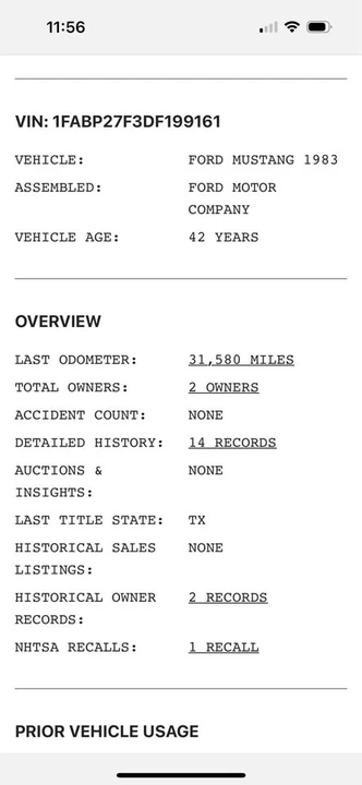 1983 Ford Mustang GT 3rd Gen - Image 15 of 15