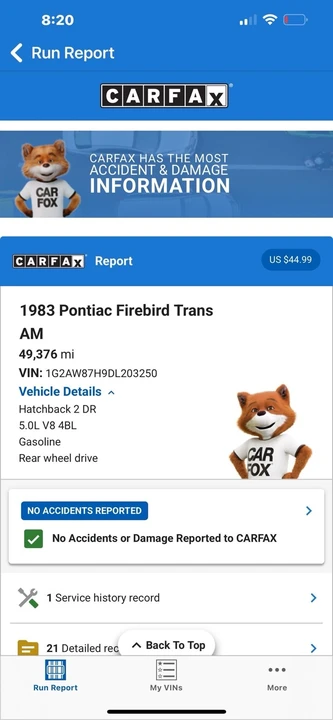 1983 Pontiac Firebird Trans Am 3rd Gen - Image 26 of 27