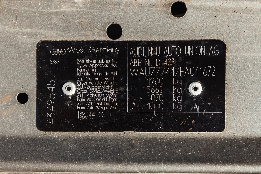 1984 Audi C3 100 & 200 & 5000 - Image 24 of 31