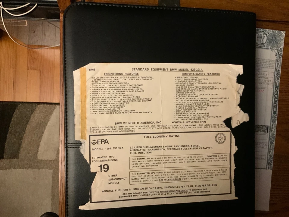 1984 BMW E24 6 Series - Image 13 of 13