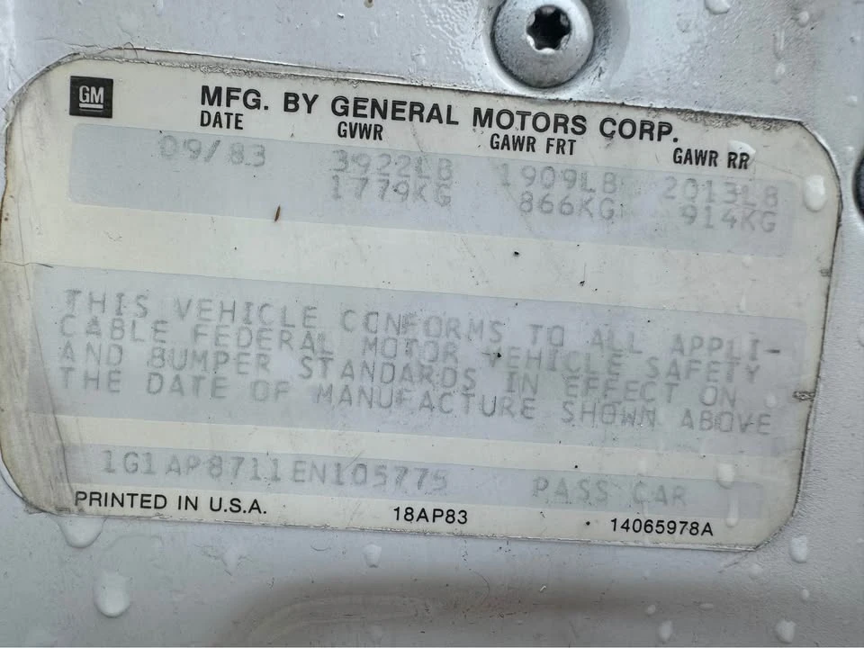1984 Chevrolet Camaro 3rd Gen - Image 4 of 15