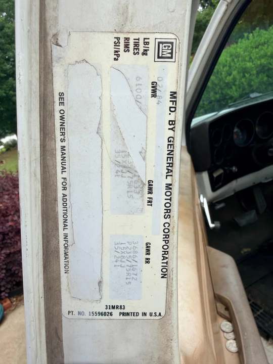 1984 Chevrolet C/K 3rd Gen - Image 8 of 20