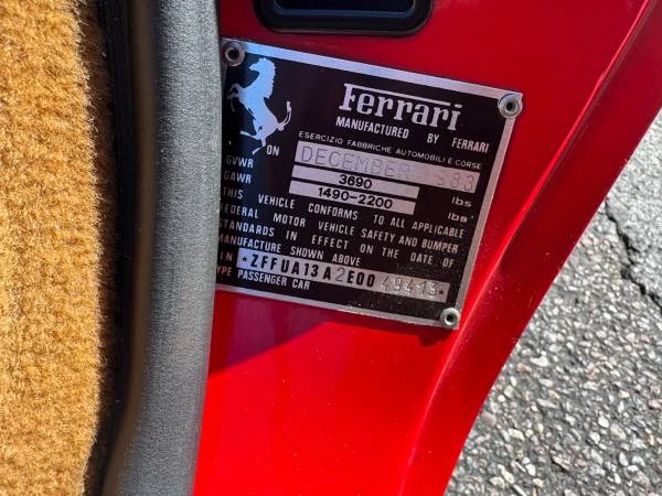 1984 Ferrari 308 GTS QV - Image 9 of 16